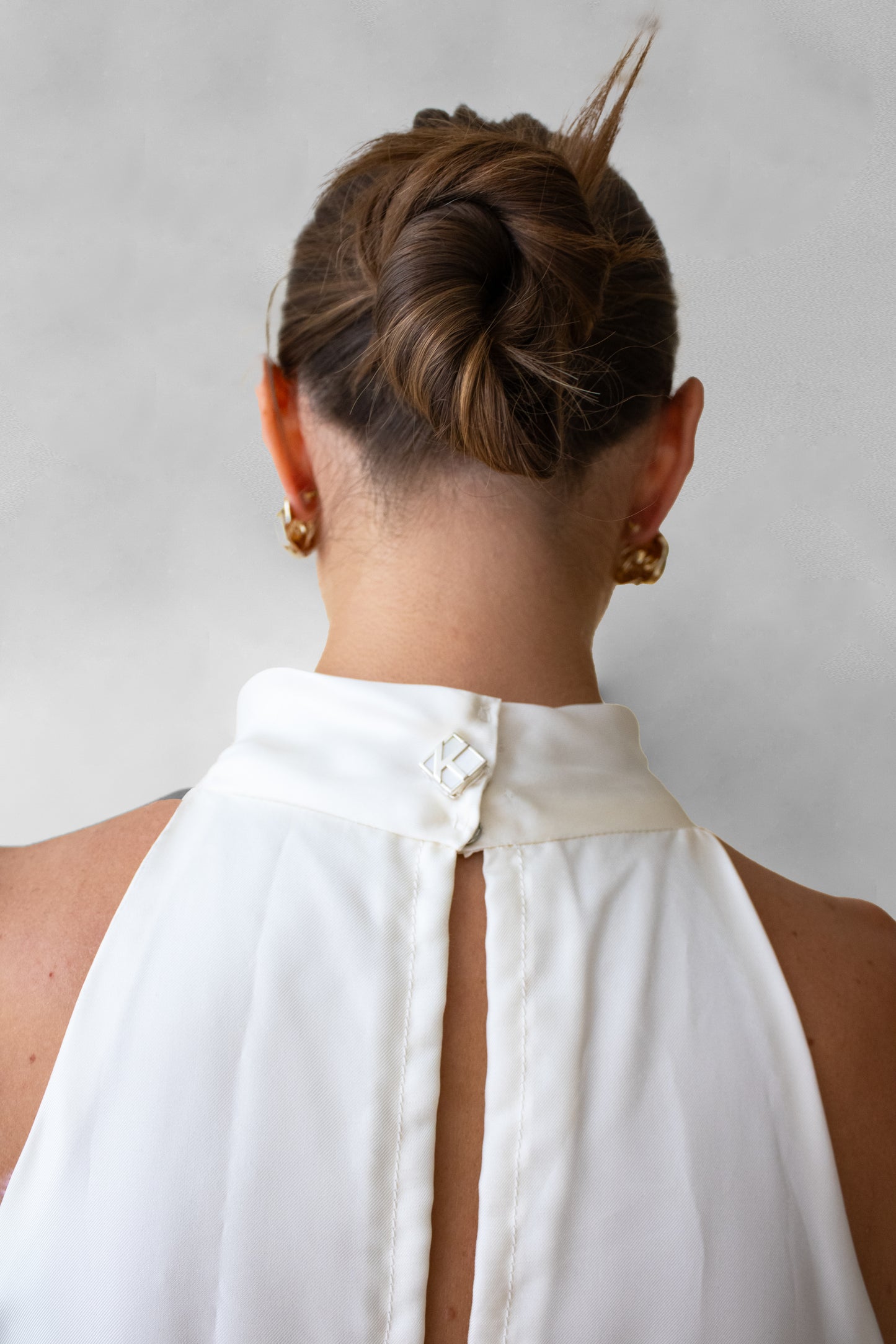 Cartagena Silk High-Neck Dress