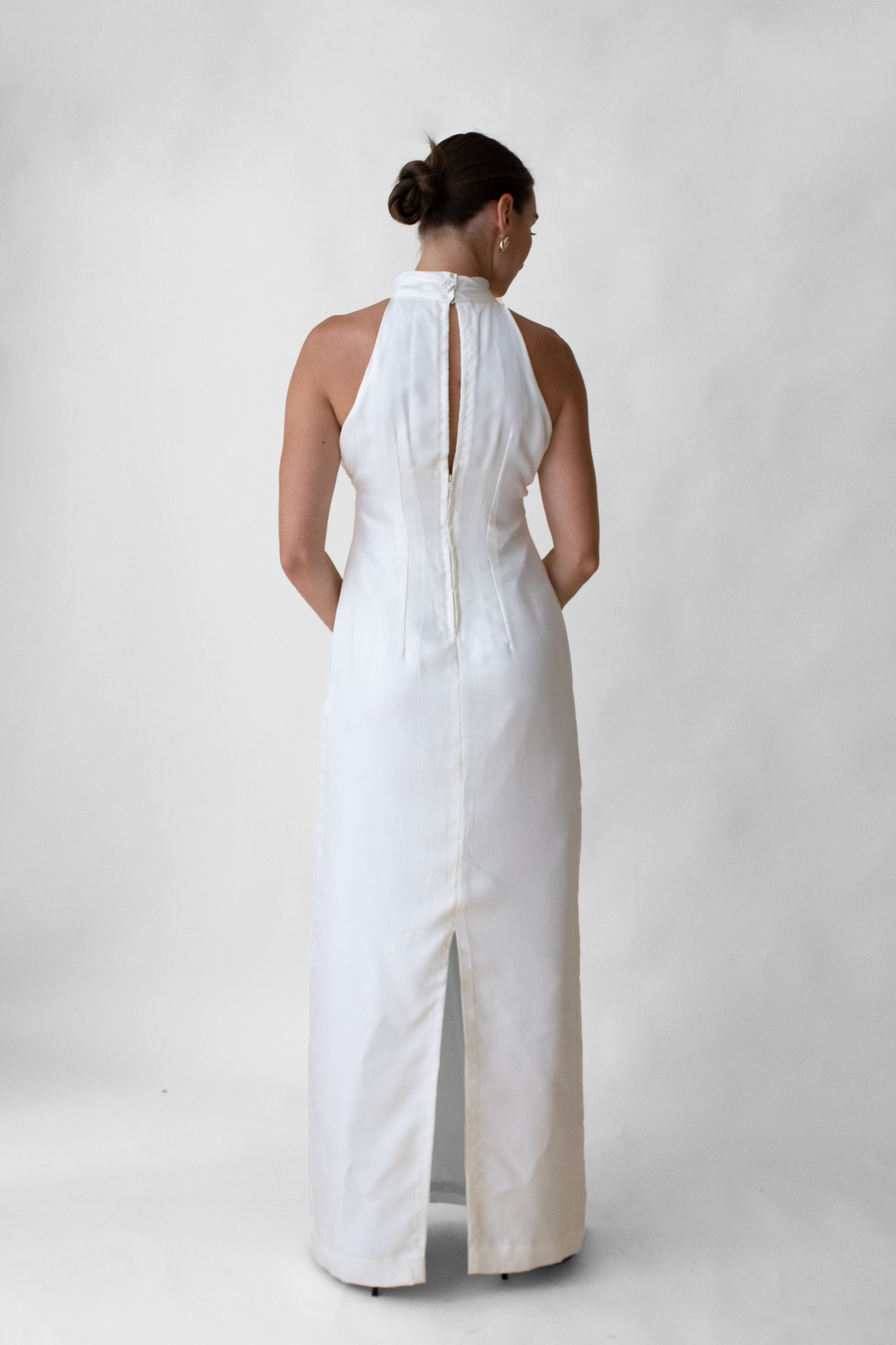 Cartagena Silk High-Neck Dress